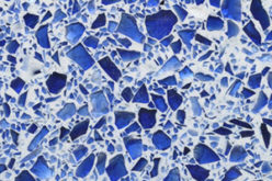 Cobalt Blue Glass Terrazzo Sample