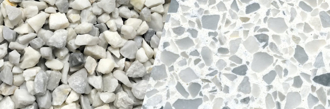 Northern White Marble Aggregate Terrazzo Sample