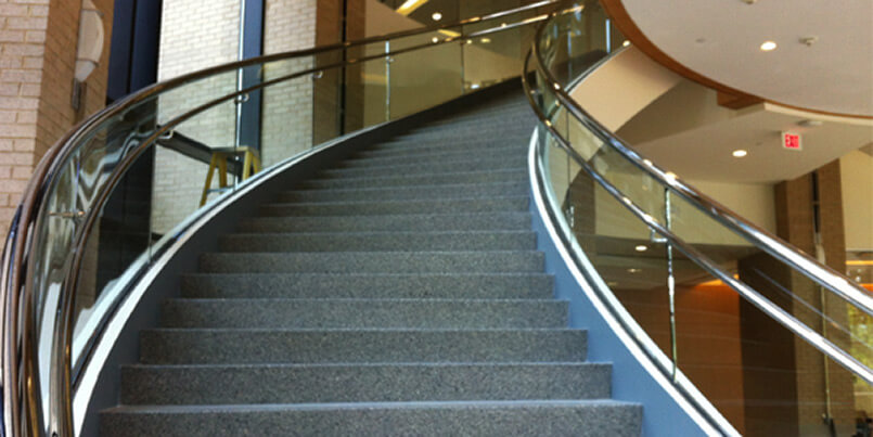 Precast Terrazzo Stair Tread and Riser Combo
