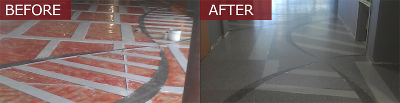 Before and After Epoxy Terrazzo
