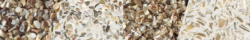 TERRAZZCO Mother of Pearl Aggregate Sample