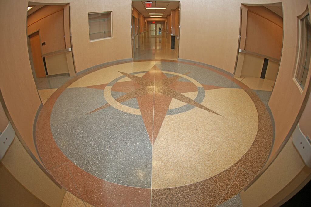 Compass Terrazzo Design at Norfolk Police Headquarters