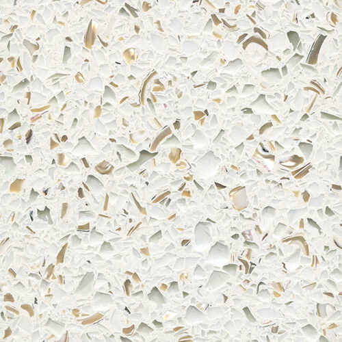 Semi-Exotic Terrazzo Sample 1723 - High Reflective White