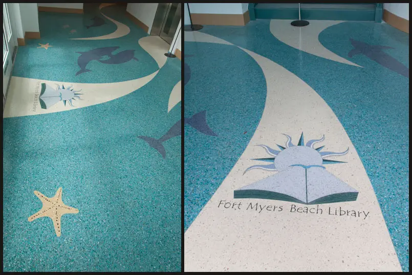 Ft. Myers Beach Library - Custom Terrazzo Floor