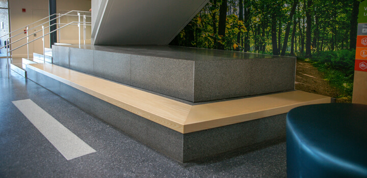 Terrazzo Wall Panels - Bench Seating Area