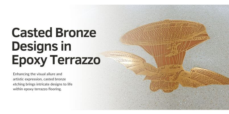Casted Bronze Designs in Epoxy Terrazzo
