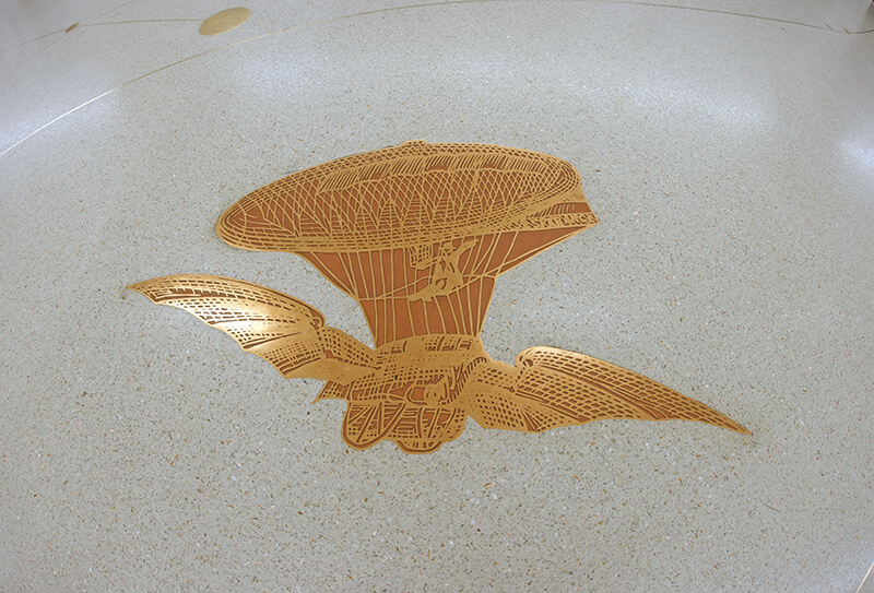 Ft. Lauderdale Airport - Etched Bronze in Terrazzo